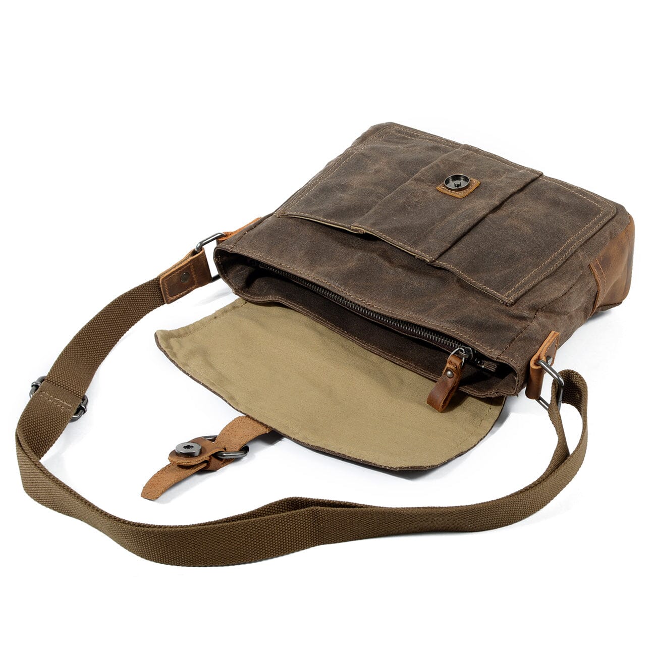 Herren - Kleine Canvas-Messenger-Tasche - Stilvoll, vielseitig & ideal für Alltag und Freizeit