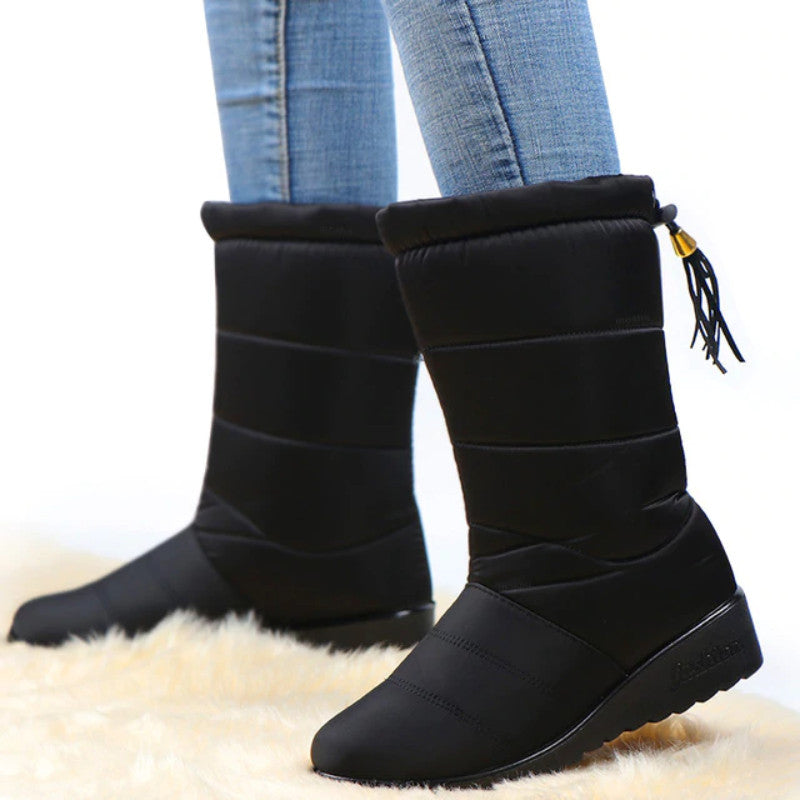 Wasserdichte Winterstiefel aus warmer Baumwolle für Frauen
