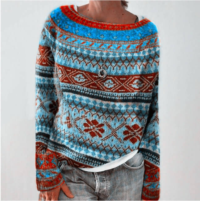 Damen - Islandpullover - Kuschelige Wollmischung - Klassischer nordischer Stil für ultimativen Komfort