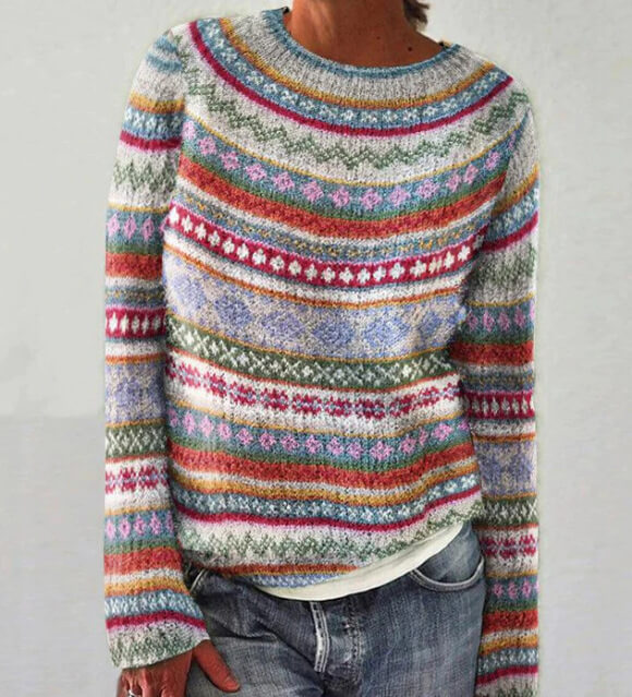 Damen - Islandpullover - Kuschelige Wollmischung - Klassischer nordischer Stil für ultimativen Komfort