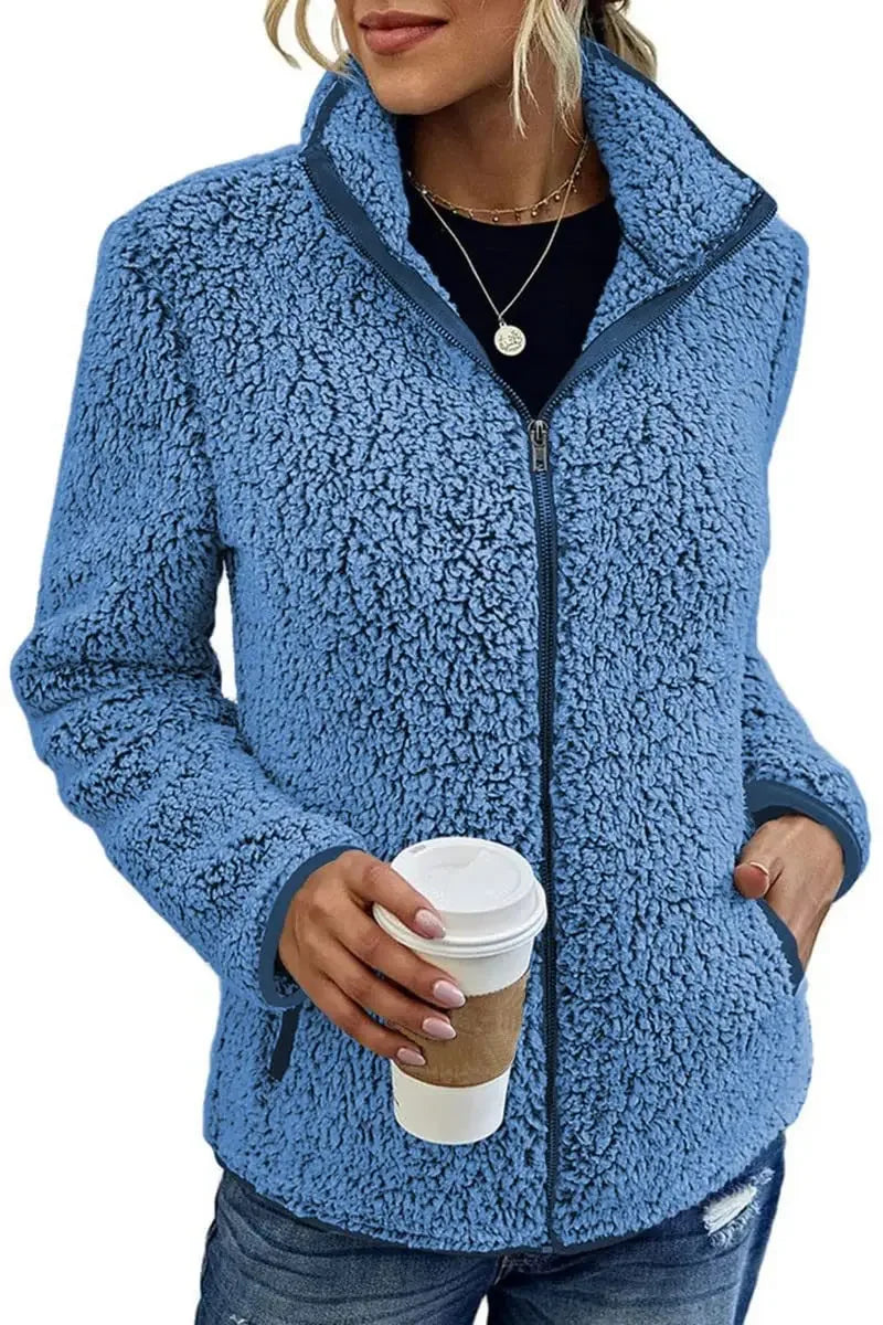 Damen - Fleece-Jacke mit Reißverschluss - Kuschelig - Weiches Material - Ideal zum Überziehen für jeden Anlass