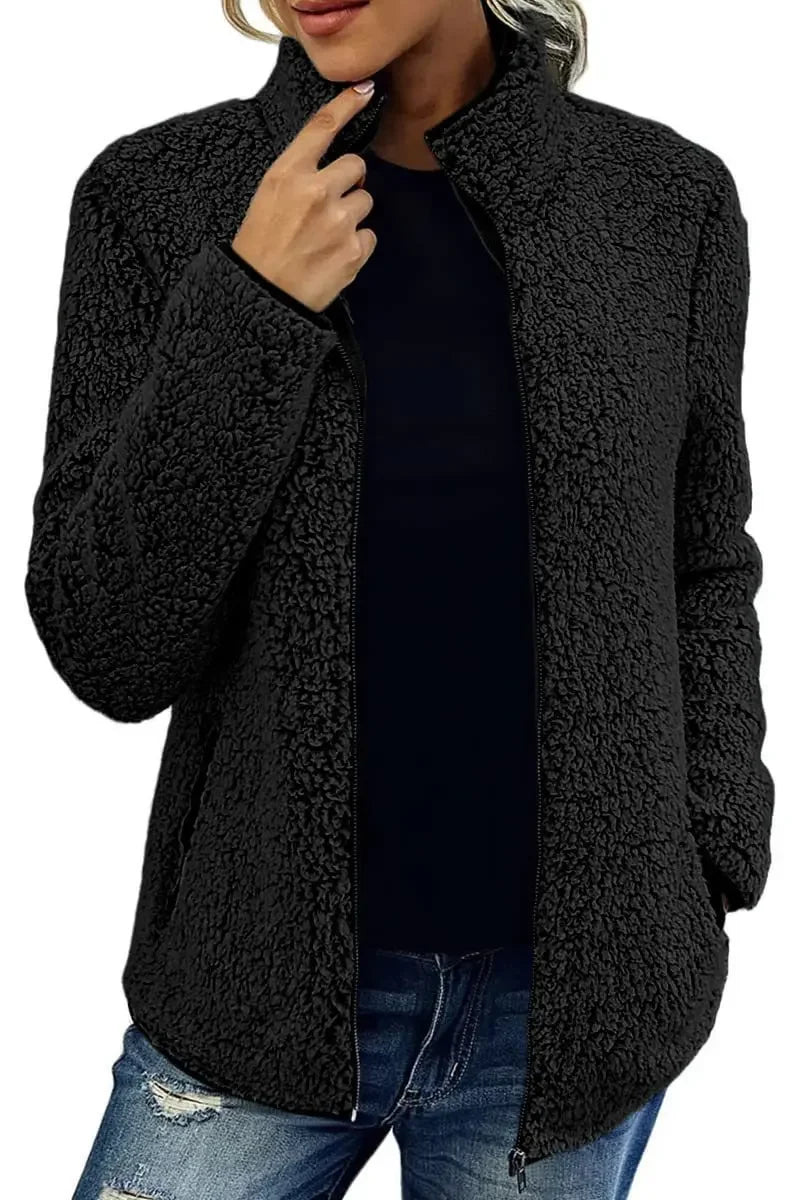 Damen - Fleece-Jacke mit Reißverschluss - Kuschelig - Weiches Material - Ideal zum Überziehen für jeden Anlass