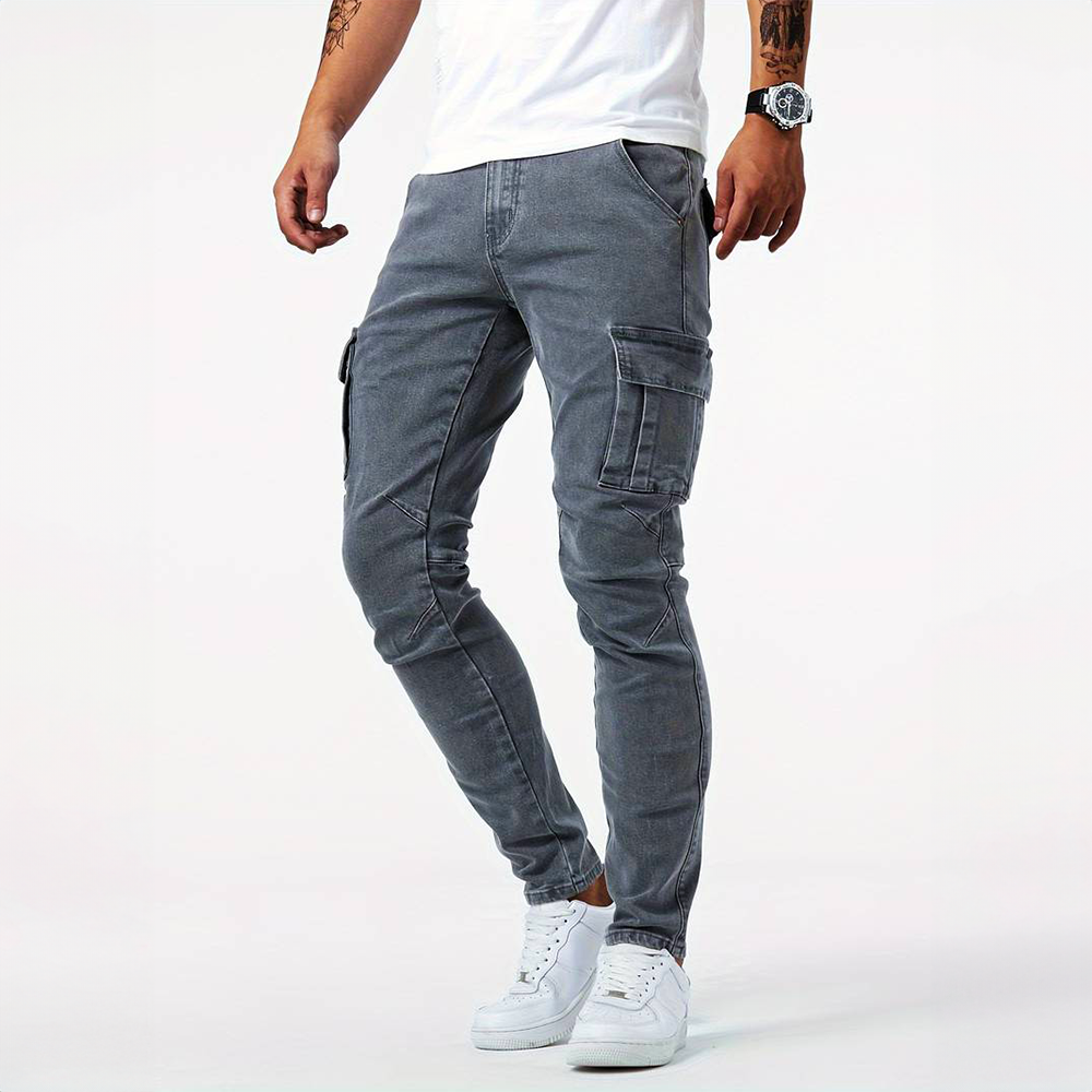 Herren - Cargo Jeans - Hochwertigem Material - Bequeme und stilvolle Passform - Modische Herrenbekleidung