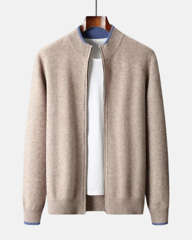 Herren - Jacke - Kaschmir - Zip-Up - Warme Freizeit- und Outdoor-Bekleidung für jeden Anlass
