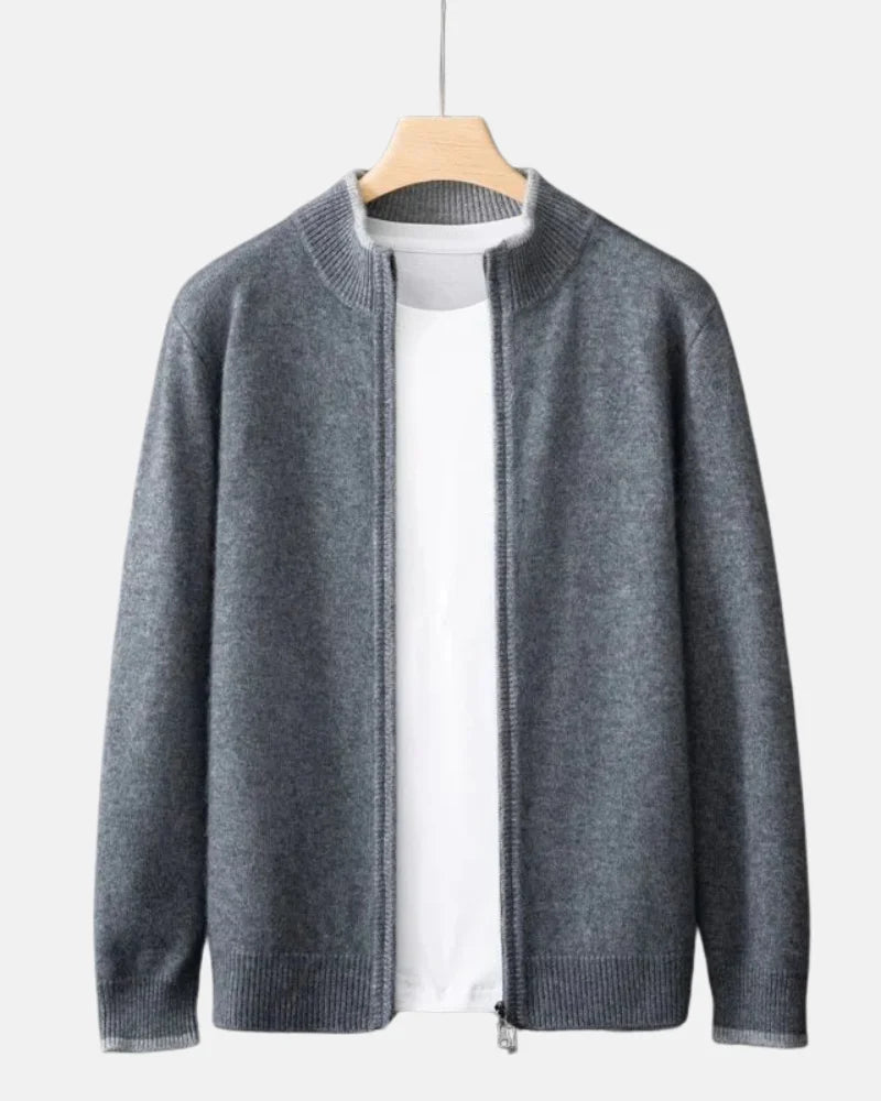 Herren - Jacke - Kaschmir - Zip-Up - Warme Freizeit- und Outdoor-Bekleidung für jeden Anlass