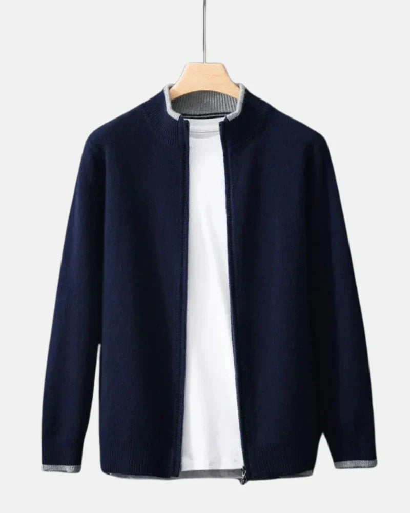 Herren - Jacke - Kaschmir - Zip-Up - Warme Freizeit- und Outdoor-Bekleidung für jeden Anlass