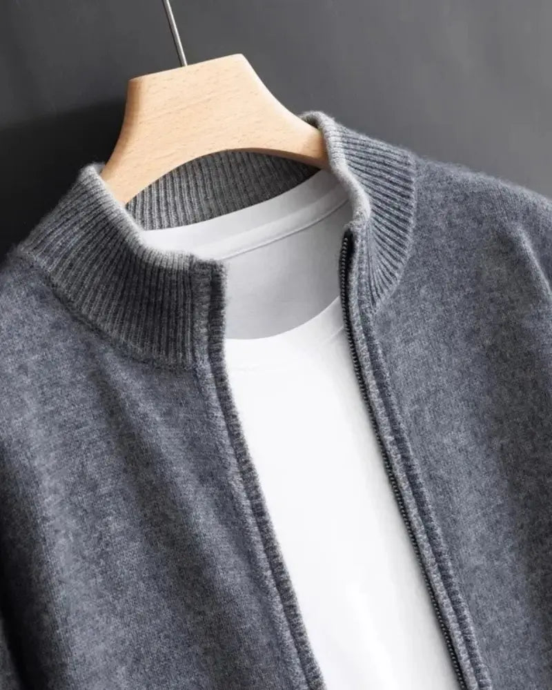 Herren - Jacke - Kaschmir - Zip-Up - Warme Freizeit- und Outdoor-Bekleidung für jeden Anlass