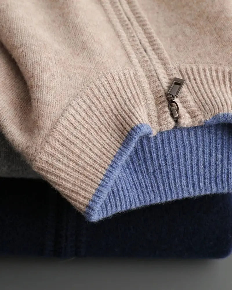 Herren - Jacke - Kaschmir - Zip-Up - Warme Freizeit- und Outdoor-Bekleidung für jeden Anlass