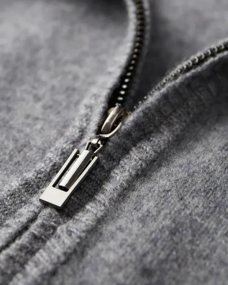 Herren - Jacke - Kaschmir - Zip-Up - Warme Freizeit- und Outdoor-Bekleidung für jeden Anlass