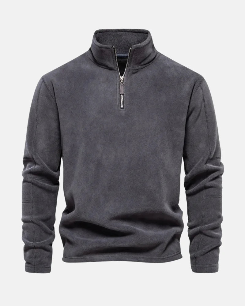 Herren - Pullover - Fleece - Half-Zip Warm Layer - Gemütliche Highland Style Jacke für kalte Tage