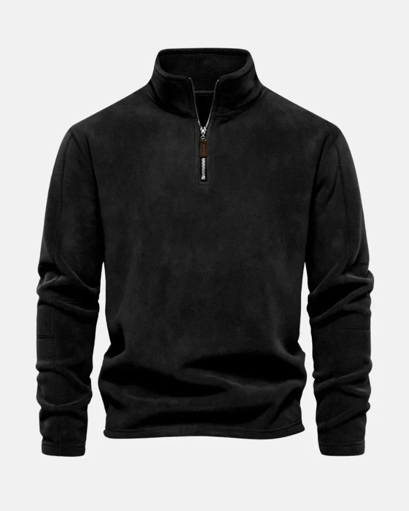 Herren - Pullover - Fleece - Half-Zip Warm Layer - Gemütliche Highland Style Jacke für kalte Tage