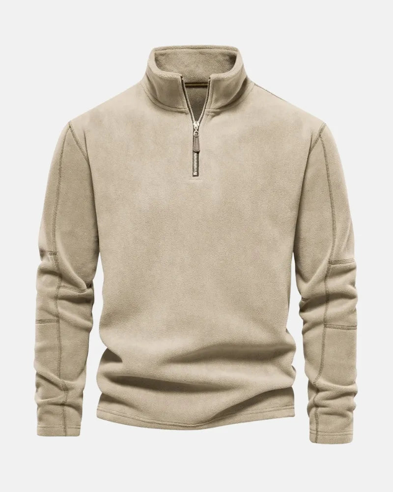 Herren - Pullover - Fleece - Half-Zip Warm Layer - Gemütliche Highland Style Jacke für kalte Tage