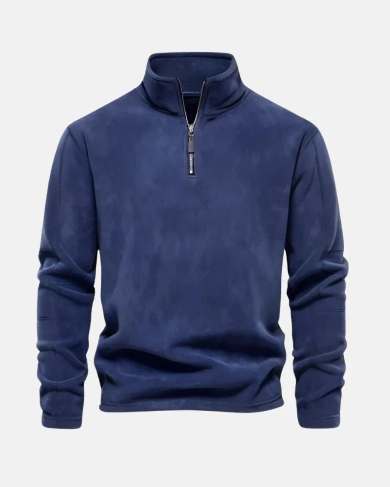 Herren - Pullover - Fleece - Half-Zip Warm Layer - Gemütliche Highland Style Jacke für kalte Tage