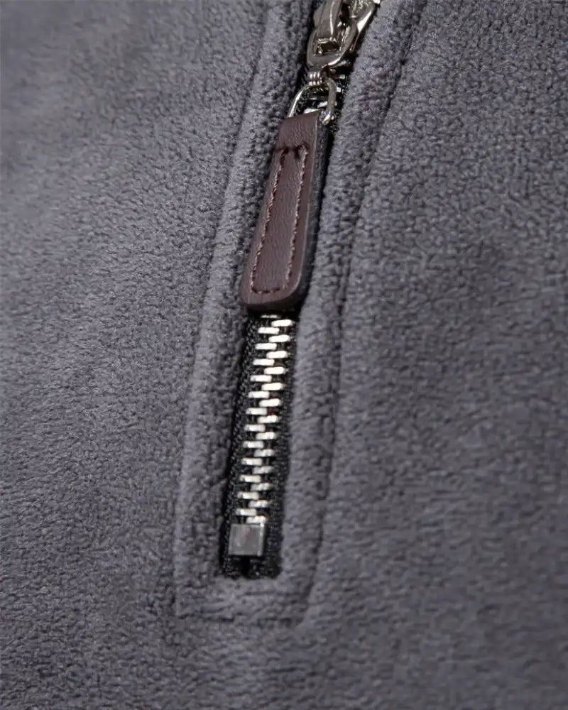 Herren - Pullover - Fleece - Half-Zip Warm Layer - Gemütliche Highland Style Jacke für kalte Tage