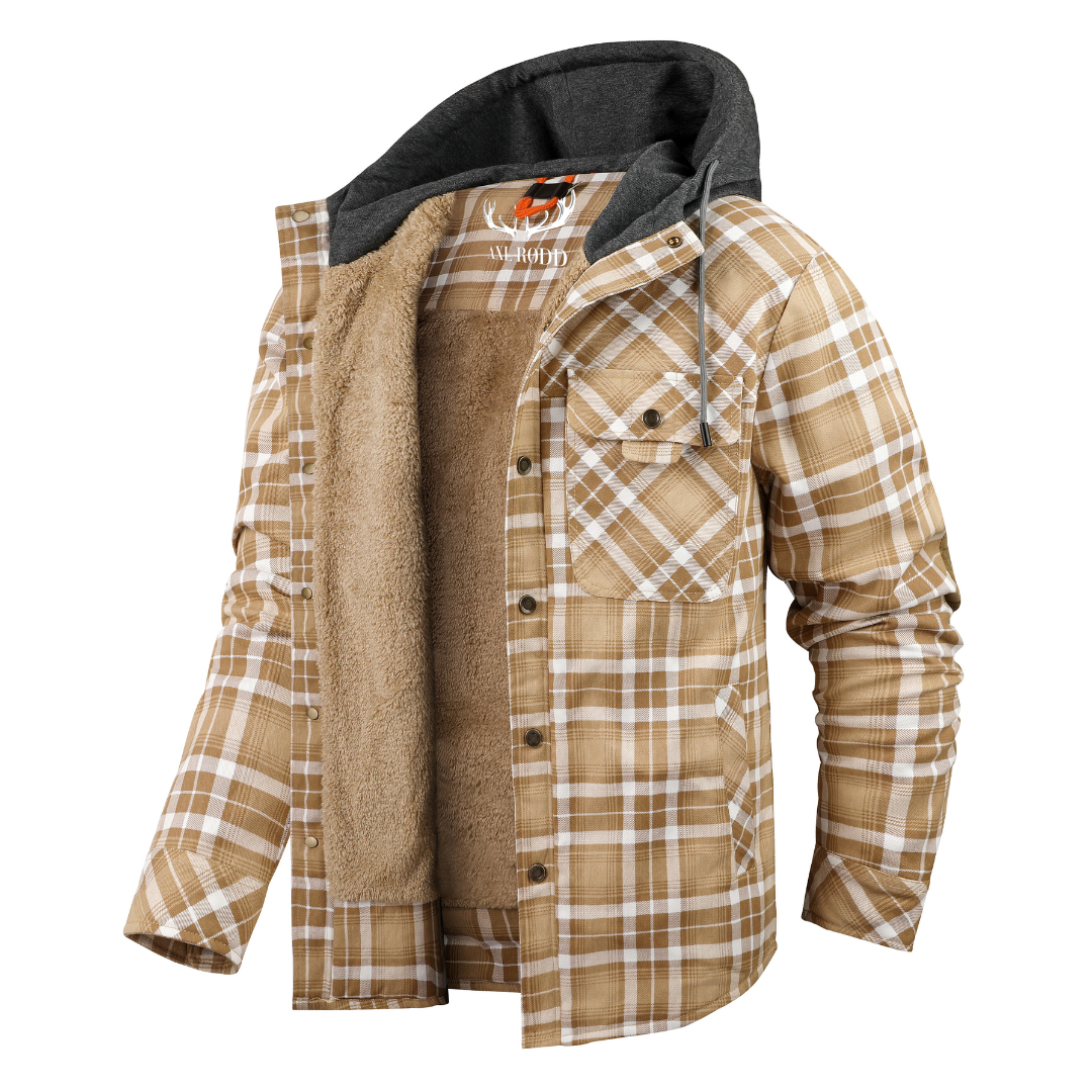 Herren - Holzfäller-Kapuzenpulli - Gemütliches Flanell-Material - Stilvolle Freizeitkleidung für jeden Anlass