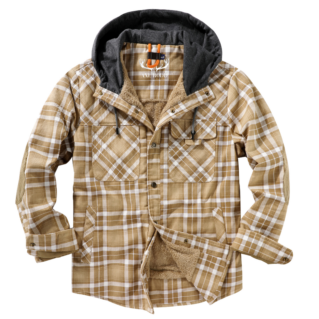 Herren - Holzfäller-Kapuzenpulli - Gemütliches Flanell-Material - Stilvolle Freizeitkleidung für jeden Anlass