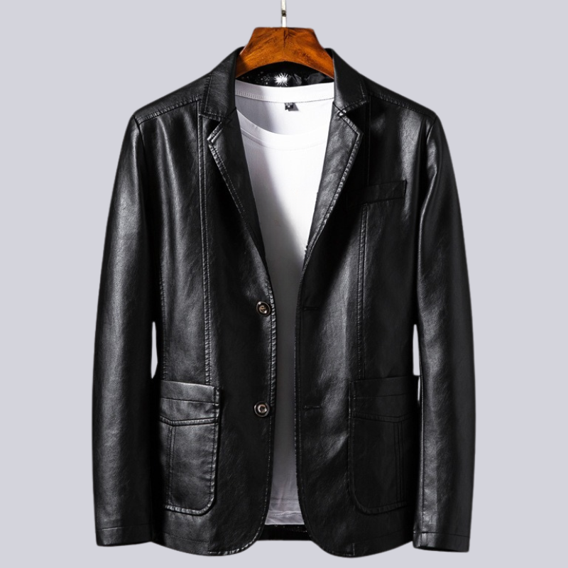 Herren - Jacke - Leder - Stilvoll & strapazierfähig - Ideal für nächtliche Abenteuer