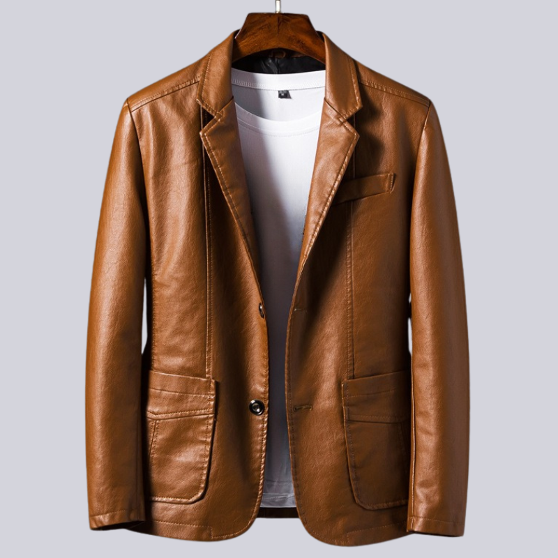 Herren - Jacke - Leder - Stilvoll & strapazierfähig - Ideal für nächtliche Abenteuer