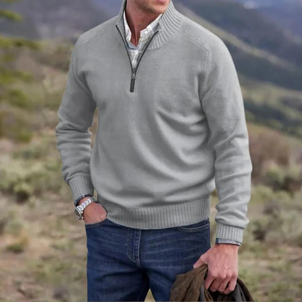 Herren - Bequemer Langarm Pullover - Weicher Strick - Lässiger Stil für jede Jahreszeit