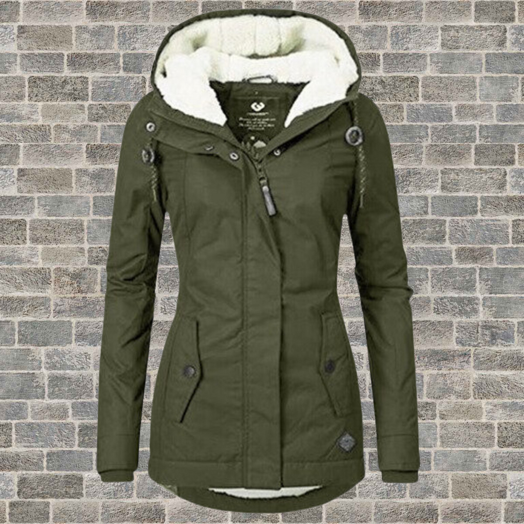Johanna | Warme Baumwoll-Sherpa-Jacke
