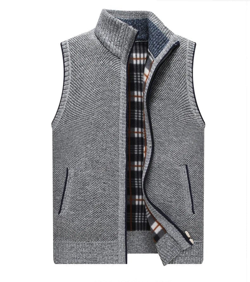 Herren - Kuschelige ärmellose Weste für den Herbst - Warmes Material - Stylische Schichtung für jeden Anlass