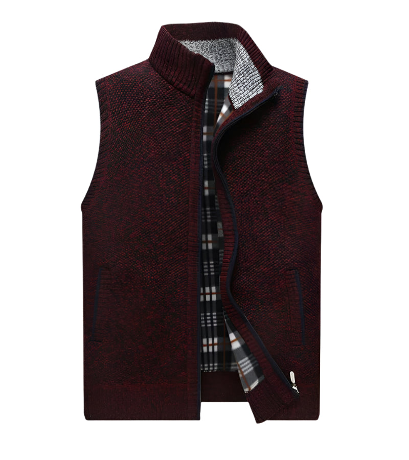 Herren - Kuschelige ärmellose Weste für den Herbst - Warmes Material - Stylische Schichtung für jeden Anlass