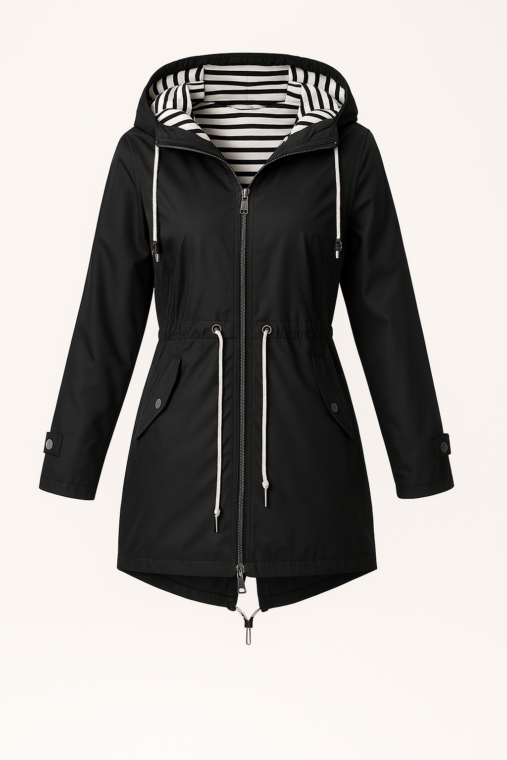 Damen - Leichte Regenjacke mit Kapuze - Wasserdichte - Stylisches und funktionales Allwetter-Essential