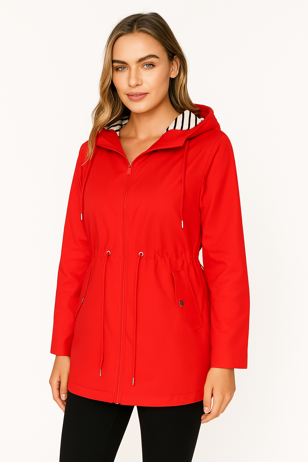 Damen - Leichte Regenjacke mit Kapuze - Wasserdichte - Stylisches und funktionales Allwetter-Essential