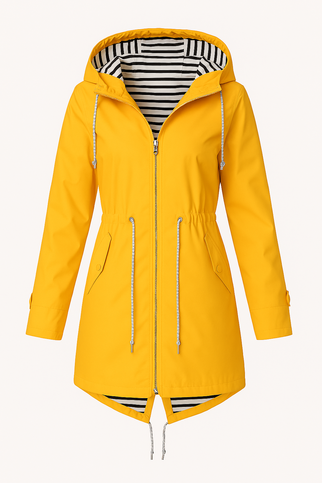 Damen - Leichte Regenjacke mit Kapuze - Wasserdichte - Stylisches und funktionales Allwetter-Essential
