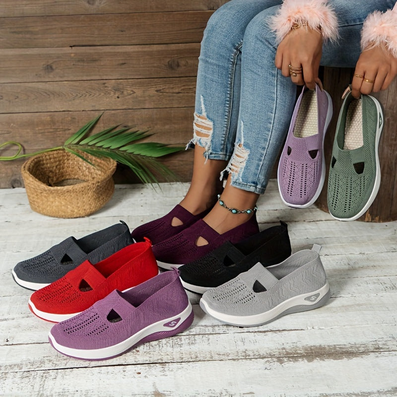 Damen - Slip-On Sneakers - Haltbares Material  - Perfekt für Casual Walking - Vielseitige Freizeit Schuhe