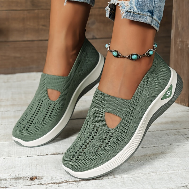 Damen - Slip-On Sneakers - Haltbares Material  - Perfekt für Casual Walking - Vielseitige Freizeit Schuhe