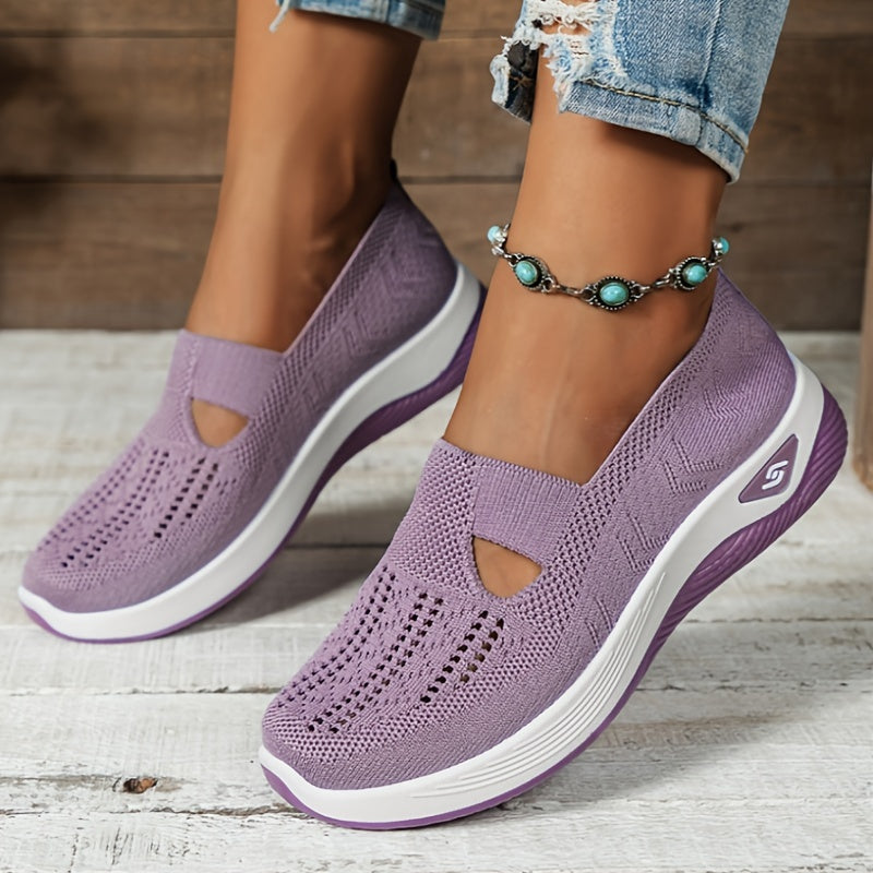 Damen - Slip-On Sneakers - Haltbares Material  - Perfekt für Casual Walking - Vielseitige Freizeit Schuhe