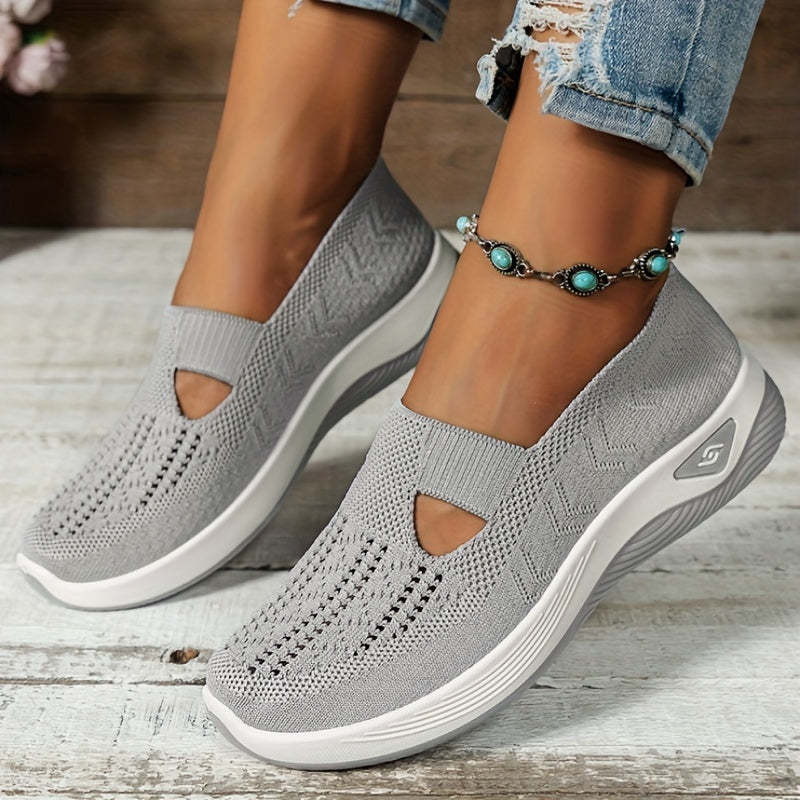 Damen - Slip-On Sneakers - Haltbares Material  - Perfekt für Casual Walking - Vielseitige Freizeit Schuhe