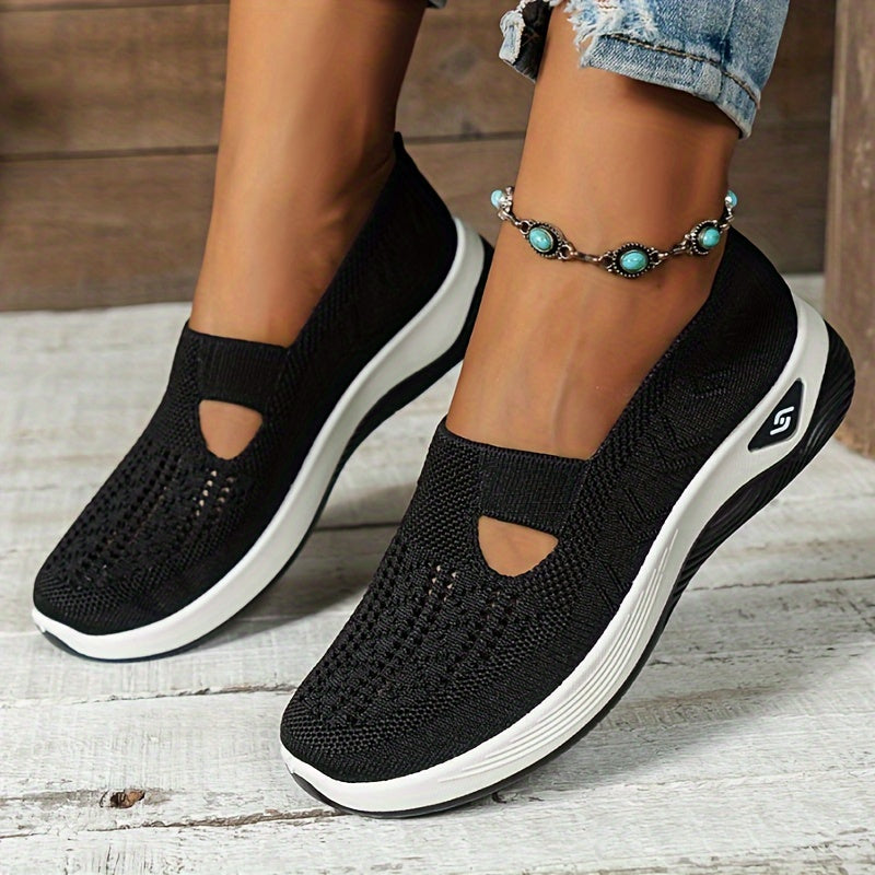 Damen - Slip-On Sneakers - Haltbares Material  - Perfekt für Casual Walking - Vielseitige Freizeit Schuhe