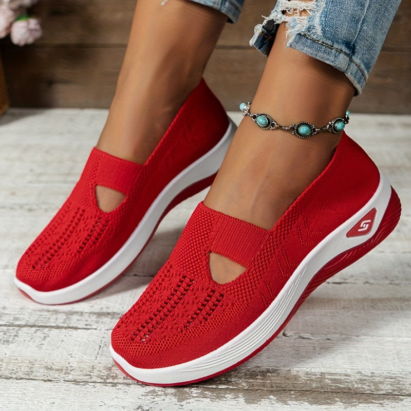 Damen - Slip-On Sneakers - Haltbares Material  - Perfekt für Casual Walking - Vielseitige Freizeit Schuhe