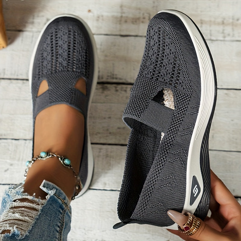 Damen - Slip-On Sneakers - Haltbares Material  - Perfekt für Casual Walking - Vielseitige Freizeit Schuhe
