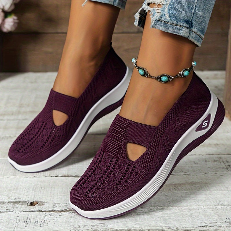 Damen - Slip-On Sneakers - Haltbares Material  - Perfekt für Casual Walking - Vielseitige Freizeit Schuhe