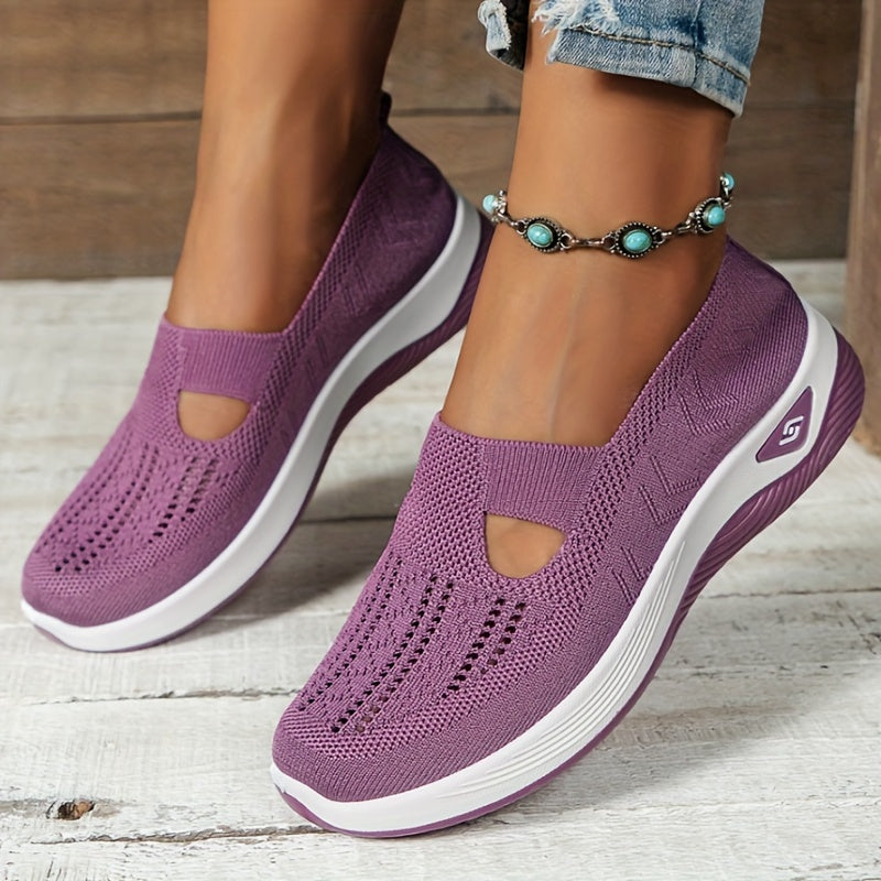 Damen - Slip-On Sneakers - Haltbares Material  - Perfekt für Casual Walking - Vielseitige Freizeit Schuhe