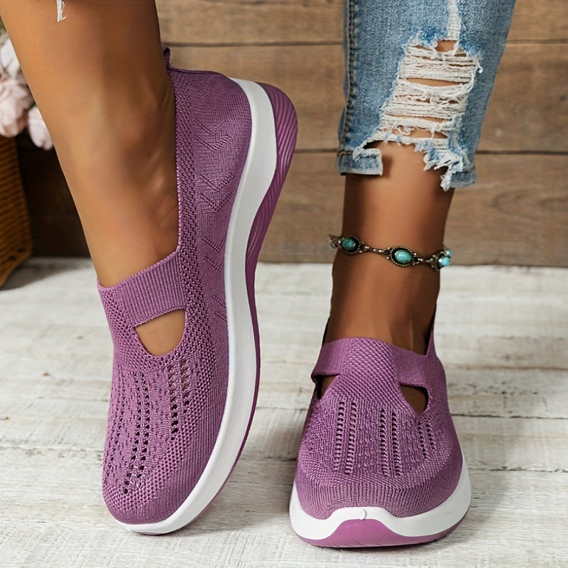 Damen - Slip-On Sneakers - Haltbares Material  - Perfekt für Casual Walking - Vielseitige Freizeit Schuhe