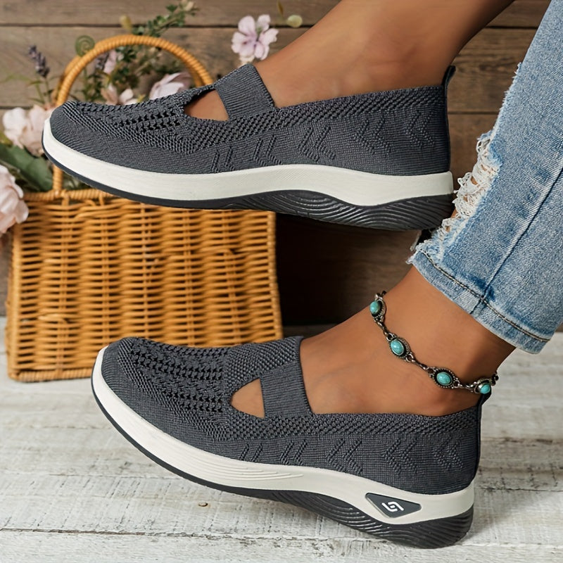 Damen - Slip-On Sneakers - Haltbares Material  - Perfekt für Casual Walking - Vielseitige Freizeit Schuhe