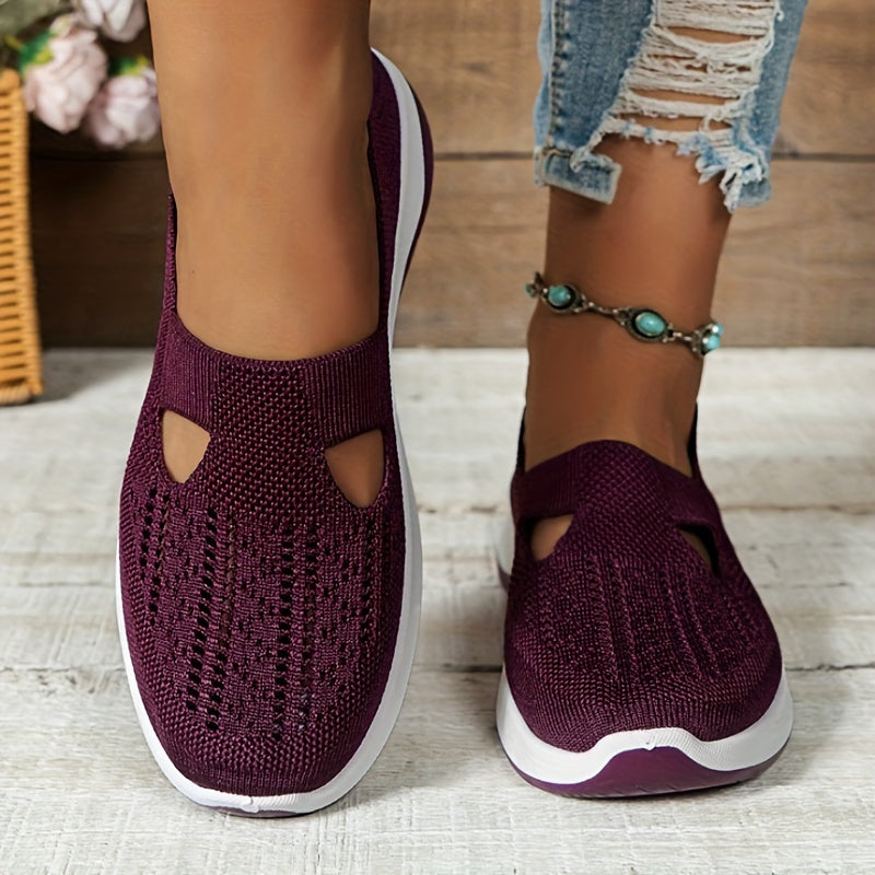 Damen - Slip-On Sneakers - Haltbares Material  - Perfekt für Casual Walking - Vielseitige Freizeit Schuhe