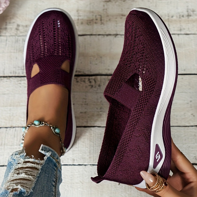 Damen - Slip-On Sneakers - Haltbares Material  - Perfekt für Casual Walking - Vielseitige Freizeit Schuhe