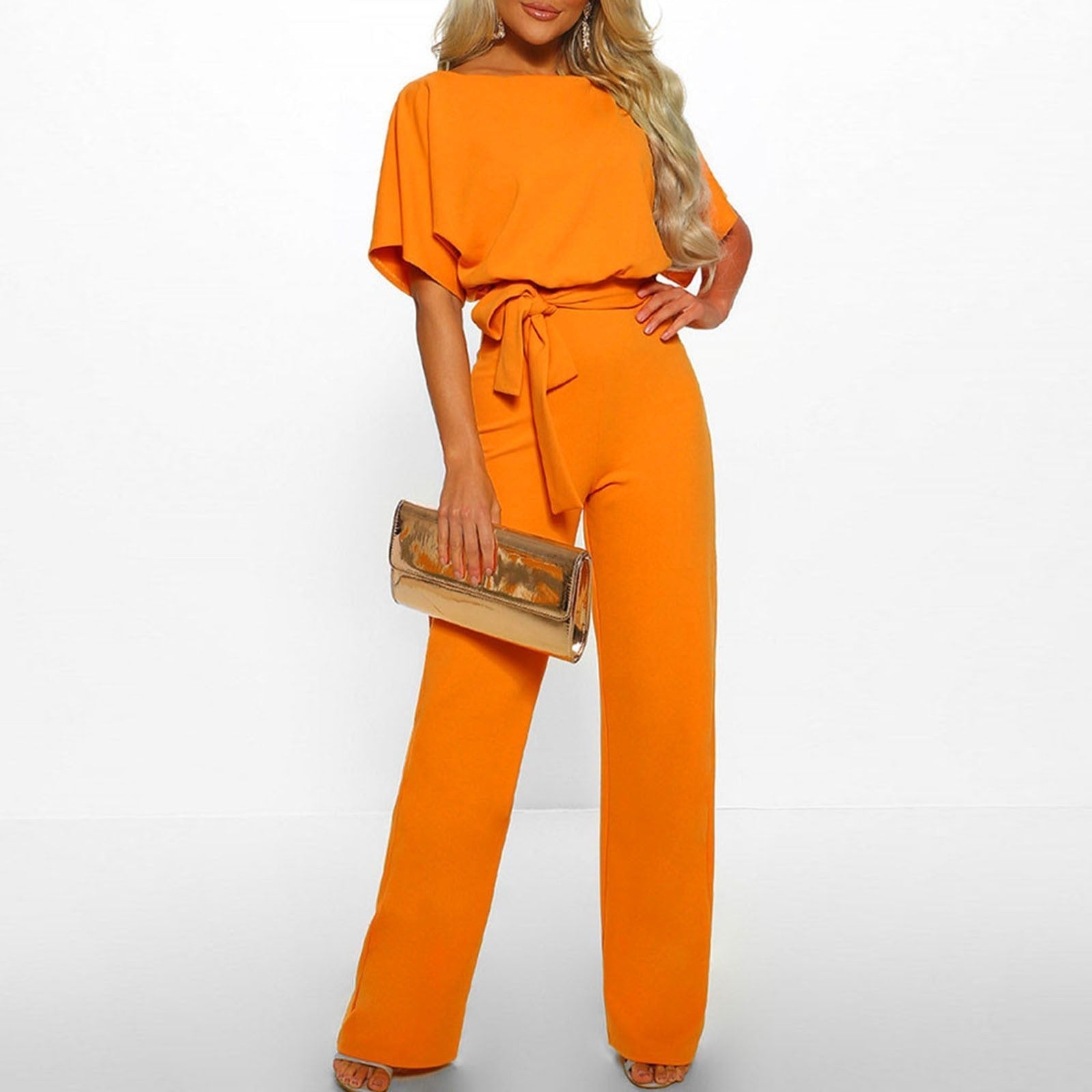 Damen - Eleganter Jumpsuit - Hochwertiger Stoff - Lässiger Stil für jeden Anlass