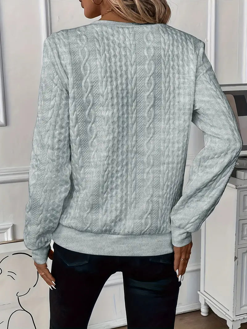 Damen - Pullover mit Reißverschluss - Kuscheliger Strickstoff - Must-Have für stylisches Layering