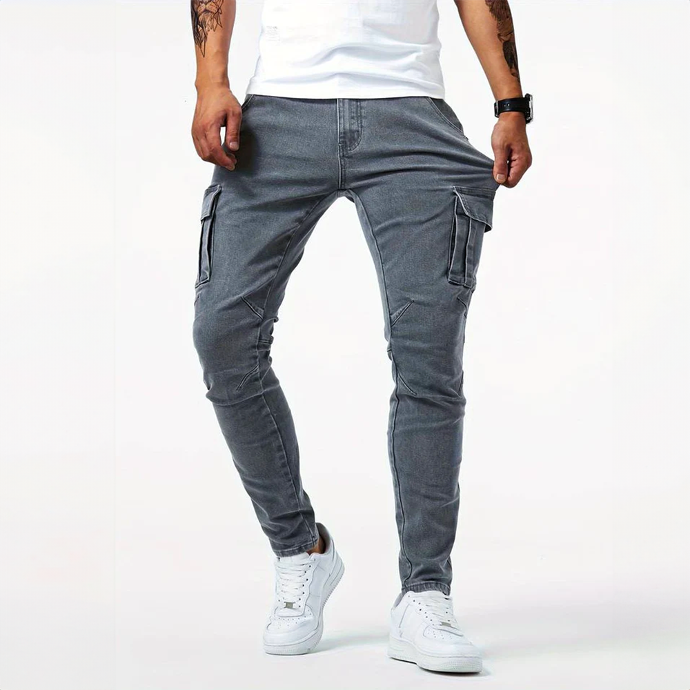 Herren - Cargo Jeans - Hochwertigem Material - Bequeme und stilvolle Passform - Modische Herrenbekleidung
