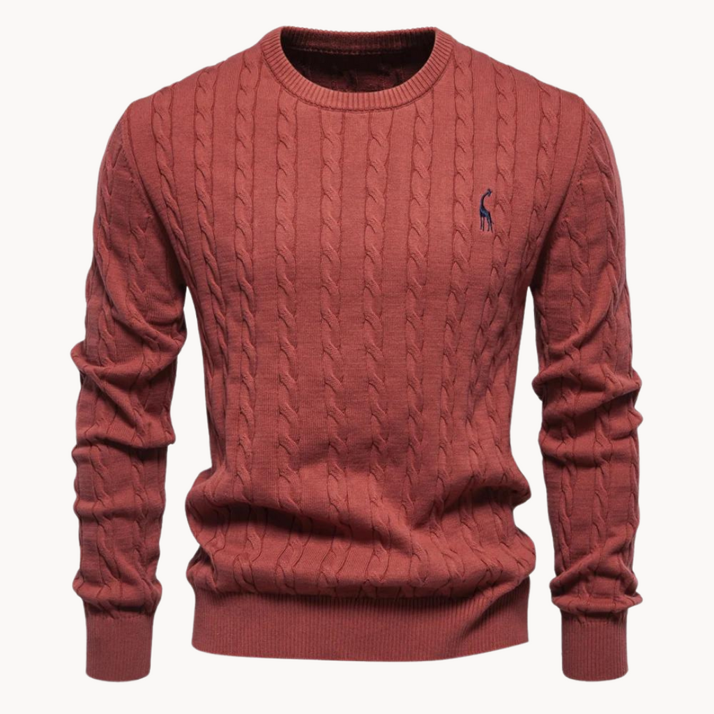 Herren - Zopfstrick Pullover - Weicher Stoff - Warmer Ponty - Lässiger und bequemer Pullover für jeden Anlass