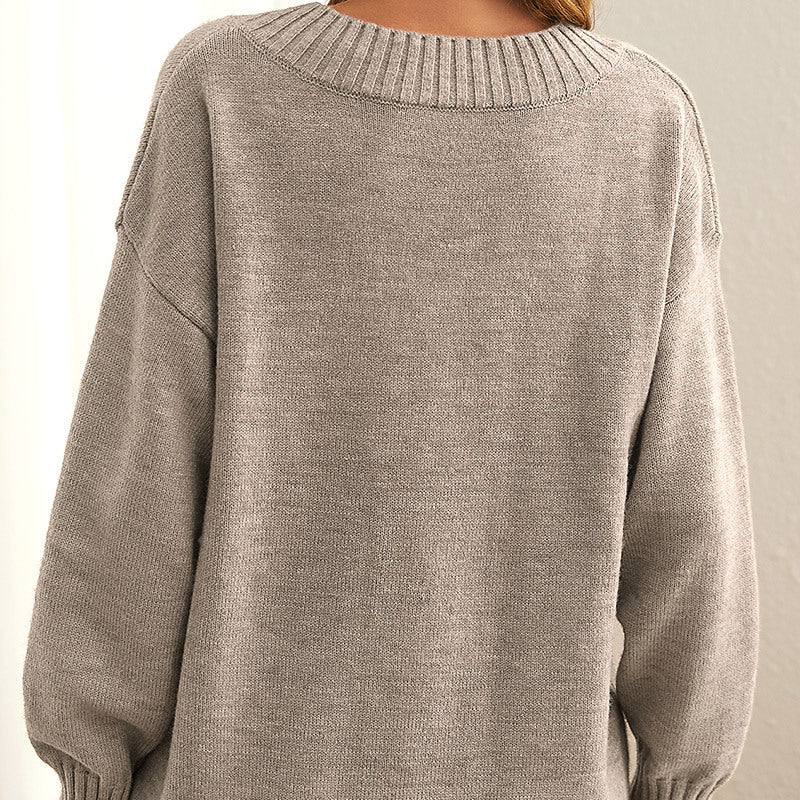 Damen - Stylischer Pullover - Weiches Strickmaterial - Gemütliche Alltagslooks
