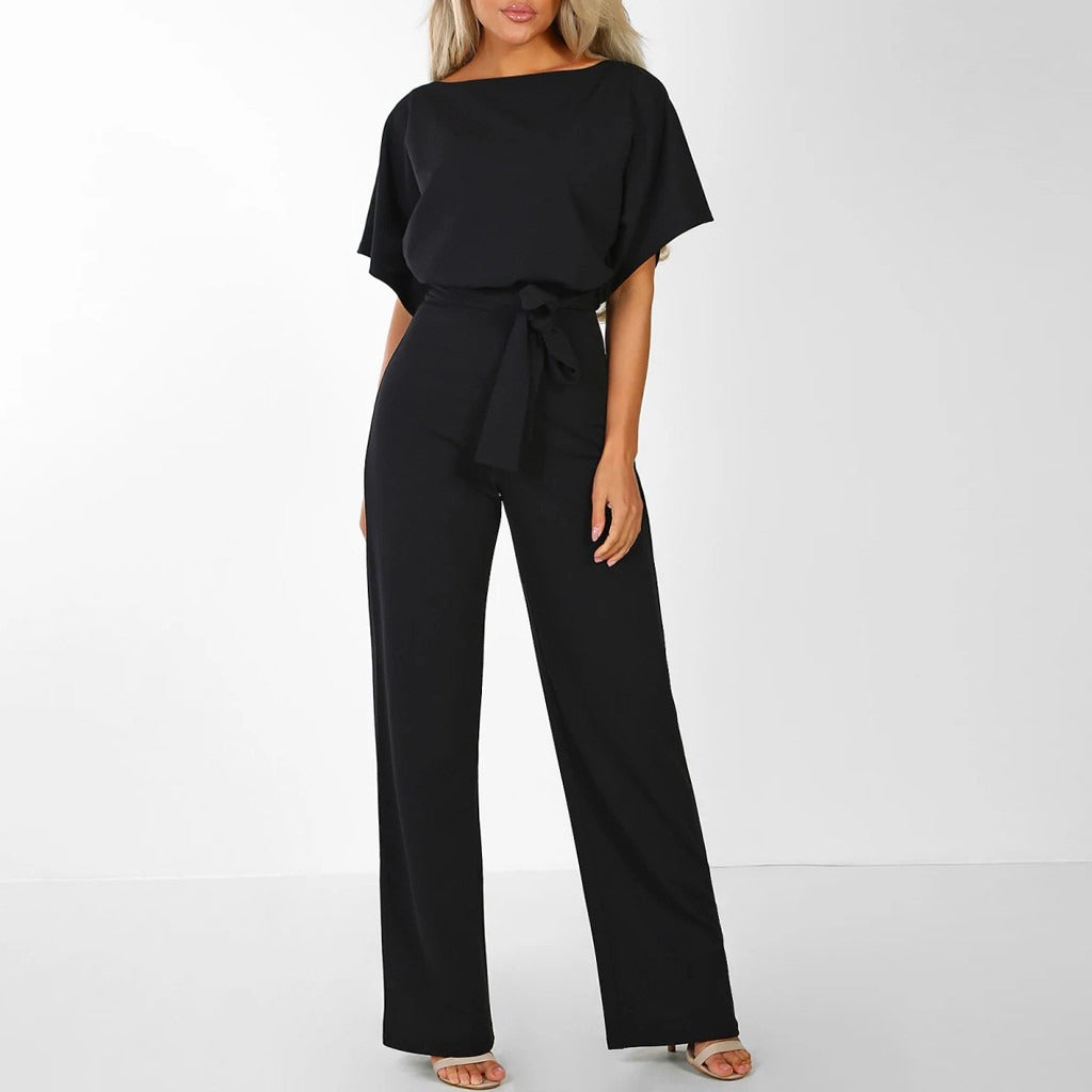 Damen - Eleganter Jumpsuit - Hochwertiger Stoff - Lässiger Stil für jeden Anlass