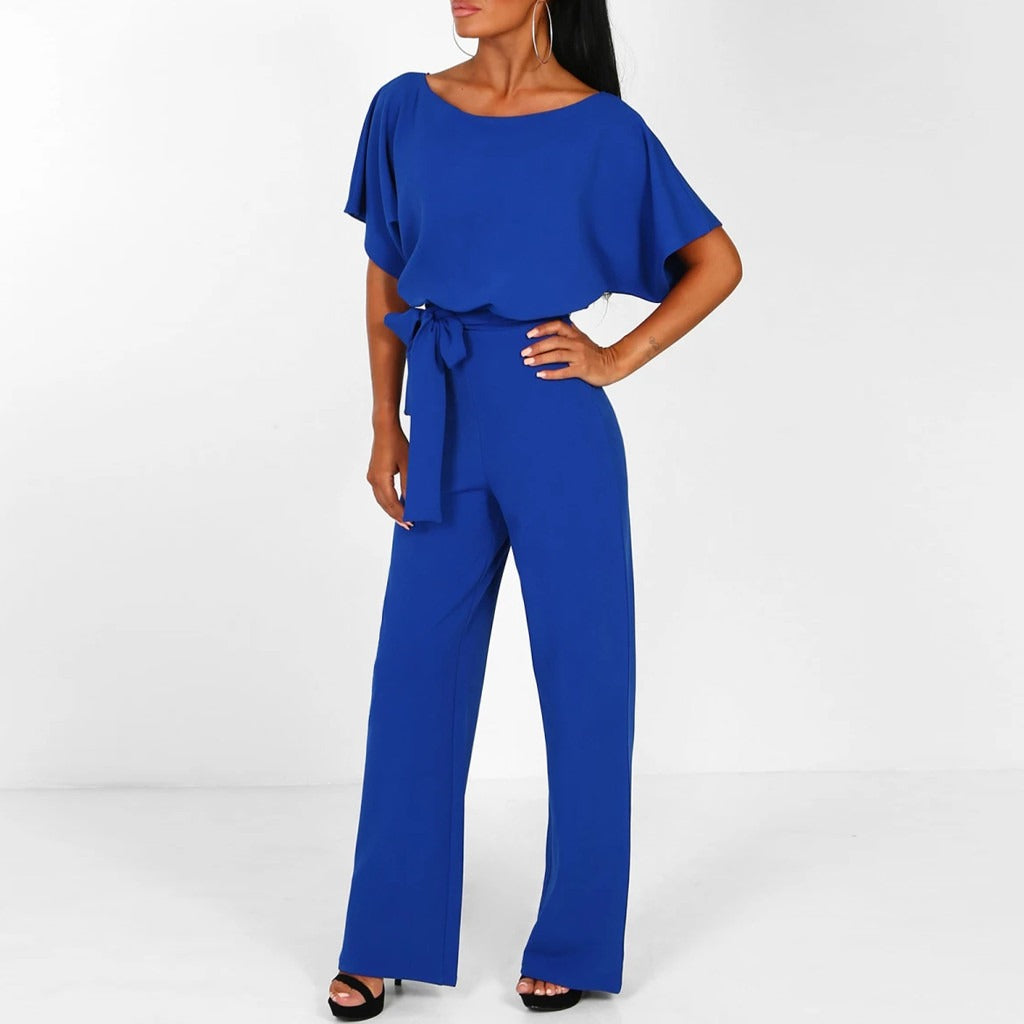 Damen - Eleganter Jumpsuit - Hochwertiger Stoff - Lässiger Stil für jeden Anlass