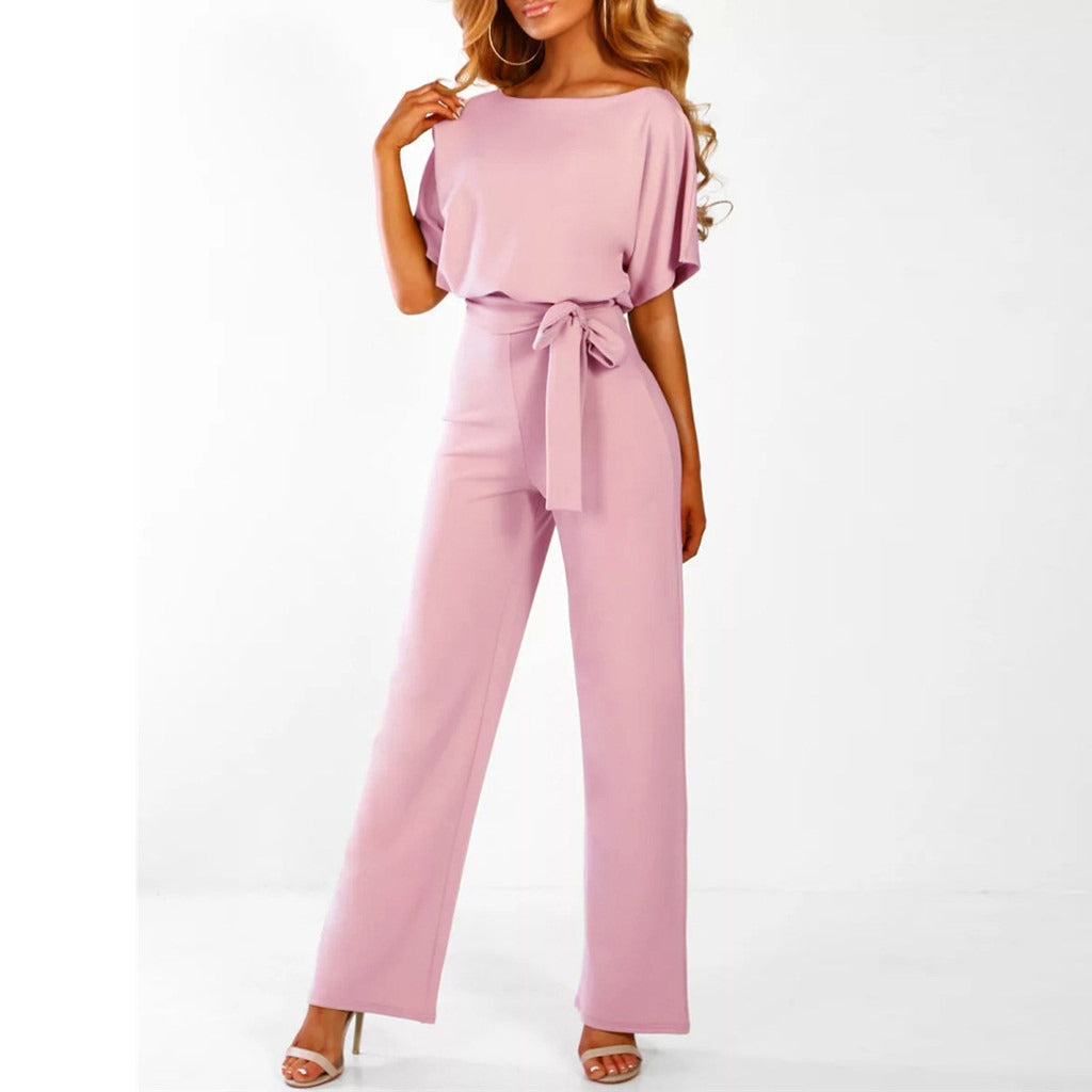 Damen - Eleganter Jumpsuit - Hochwertiger Stoff - Lässiger Stil für jeden Anlass